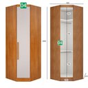 Ver imagem 5 de Guarda-roupa Em Mdf Com 12 Portas E 8 Gavetas Cumaru/fendi