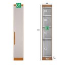 Ver mais imagens de Guarda-roupa Em Mdf Com 12 Portas E 8 Gavetas Cumaru/fendi