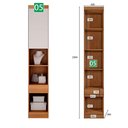 Ver imagem 4 de Guarda-roupa Em Mdf Com 12 Portas E 8 Gavetas Cumaru/fendi