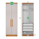 Ver imagem 7 de Guarda-roupa Em Mdf Com 12 Portas E 8 Gavetas Cumaru/fendi