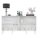 Ver imagem 4 de Aparador Buffet 4 Portas Retrô Veneza Multimóveis V3556 Branco Branco