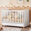 Ver imagem 1 de Berço Crescer 3 em 1 100% em MDF Branco