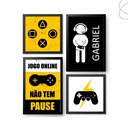 Ver imagem 1 de Quadro Gamer Jogo Online Não Tem Pause com Nome:preta