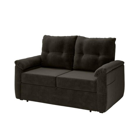 Sofá Cama 2 Lugares Casal 1,60 Mts Tifany Veludo Matrix Cor:veludo Marrom