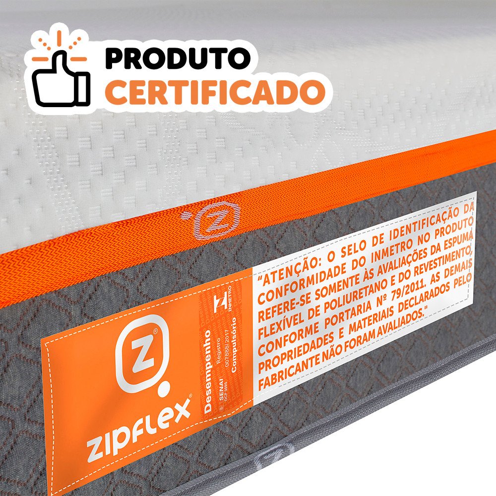 Colchão Queen Zipflex a Vácuo Molas Ensacadas Látex 100% Natural Premium Antialérgico para Todos Biotipos 15 - 9