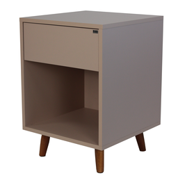 Mesa de Cabeceira 1 nicho 1 gaveta 400x550x400 Sal Rosa - Mdf Arauco - 2