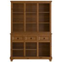 Ver imagem 3 de Armário de Cozinha Rústico com Cristaleira 6 Portas 3 Gavetas Majestic M06 Imbuia Fosco - Lyam Decor