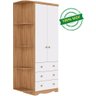 Guarda-roupa Infantil Smim 2 Portas Lisa 3 Gavetas com Prateleira 100% Mdf - 6