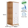 Guarda-roupa Infantil Smim 2 Portas Lisa 3 Gavetas com Prateleira 100% Mdf - 5