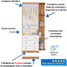 Guarda-roupa Infantil Smim 2 Portas Lisa 3 Gavetas com Prateleira 100% Mdf - 4