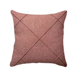 Capa de Almofada Drapeada Linho Rosa Antigo 43x43cm - 1
