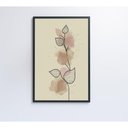 Ver imagem 2 de Quadro Abstrato Folhas 2 120x80 Cm Vidro Impresso