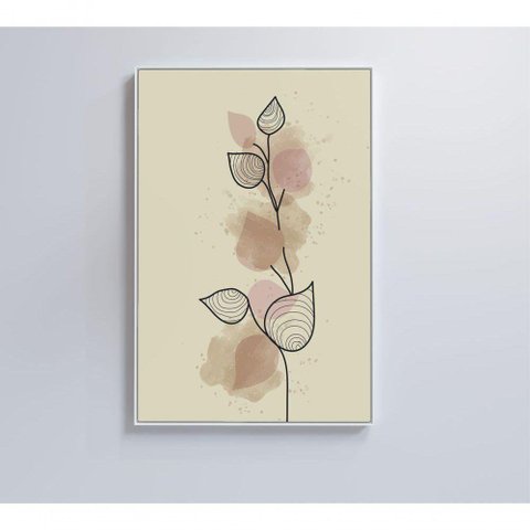 Quadro Abstrato Folhas 2 120x80 Cm Vidro Impresso