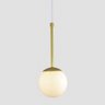 Pendente Globo Esfera de Vidro 12cm - Ouro - Vidro Branco - 2527-14-br - 2