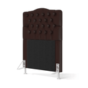 Ver imagem 2 de Cabeceira Estofada Decorativa Pollux 90 Para Cama de Solteiro Couro Artificial Marrom Aradecor