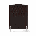 Ver imagem 3 de Cabeceira Estofada Decorativa Pollux 90 Para Cama de Solteiro Couro Artificial Marrom Aradecor