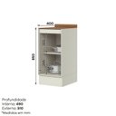 Ver imagem 4 de Balcão com Tampo 40cm 01 Porta 100% MDF Fineze Areia/Cinamomo