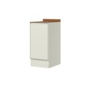 Ver imagem 3 de Balcão 01 Porta 40cm 100% MDF com Tampo Fineze Bege Areia/Cinamomo