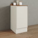 Ver imagem 1 de Balcão 01 Porta 40cm 100% MDF com Tampo Fineze Bege Areia/Cinamomo