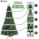 Ver imagem 3 de Árvore de Natal Pinheiro Luxo 2,40m 1500 Galhos Tradicional Verde Imperial Premium Grande Luvinco
