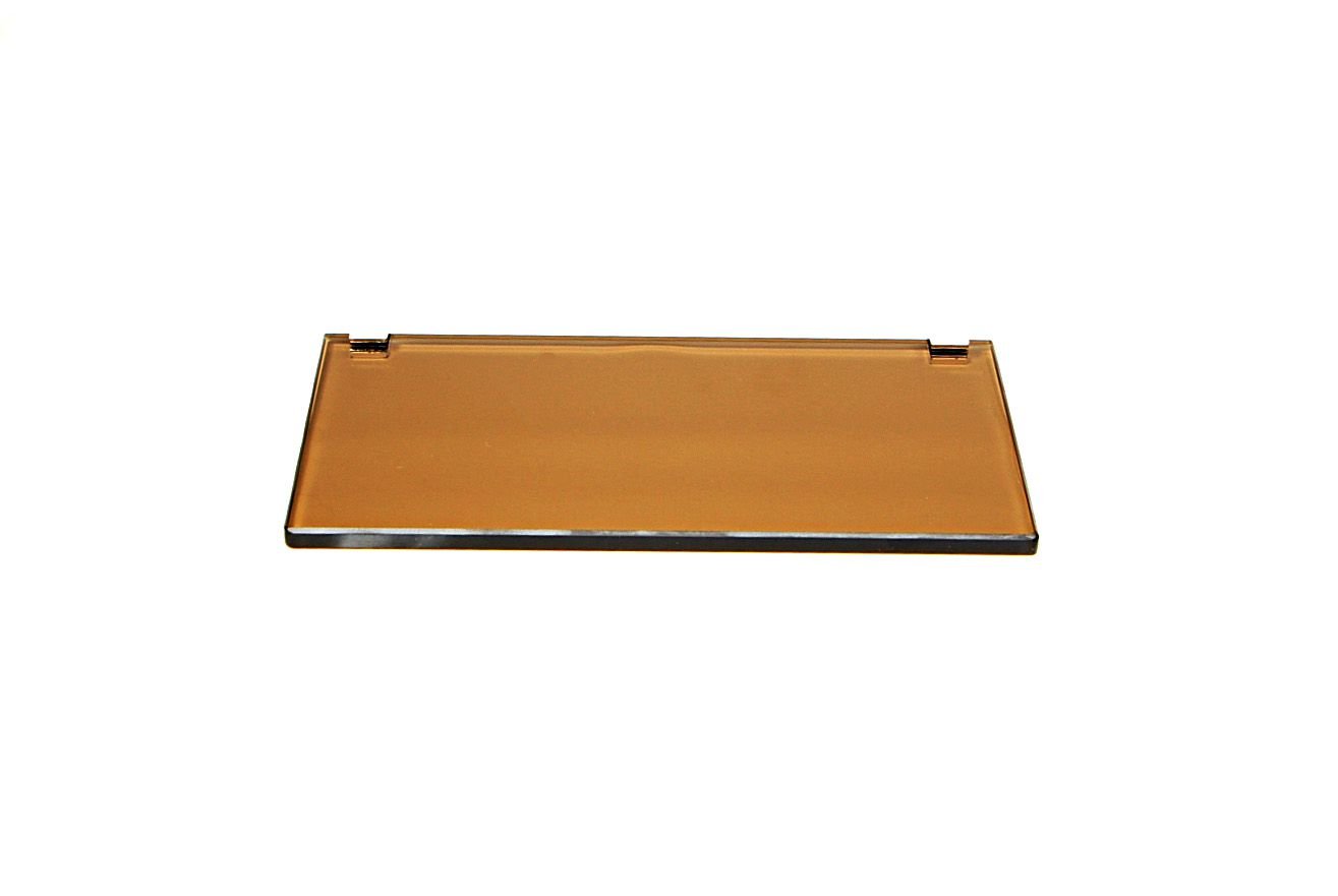 Porta Shampoo Reto em Vidro Bronze Lapidado - Aquabox - 30cmx14cmx10mm - 1