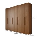 Ver imagem 2 de Guarda-Roupa Casal Bréscia 8 Portas 4 Gavetas Jatoba - Panorama Móveis