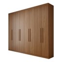 Ver imagem 1 de Guarda-Roupa Casal Bréscia 8 Portas 4 Gavetas Jatoba - Panorama Móveis