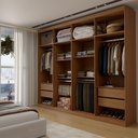 Ver imagem 4 de Guarda-Roupa Casal Bréscia 8 Portas 4 Gavetas Jatoba - Panorama Móveis