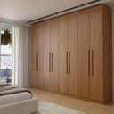 Ver imagem 3 de Guarda-Roupa Casal Bréscia 8 Portas 4 Gavetas Jatoba - Panorama Móveis
