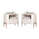 Ver imagem 1 de Conjunto de Mesa de Cabeceira Villa Savana Off White Bronze