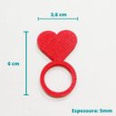 Ver imagem 4 de 6 Argolas Para Guardanapo Coração / Mesa Posta -Toque 3D: Vermelho