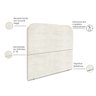 Cabeceira Estofada Queen Alana 160cm Boucle Bege com Frame - 4