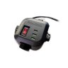 Filtro De Linha Torre Qualitronix 3 Usb 4 Tomadas Cabo Eletrico Preto - 1