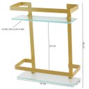 Ver imagem 2 de Suporte P/ Shampoo Porta Shampoo Reto Dourado Prateleira Duo Único