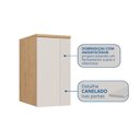 Ver imagem 5 de Guarda-Roupa Módulo Aéreo 1 Porta Elegance Marrom/Angelin/Blanc