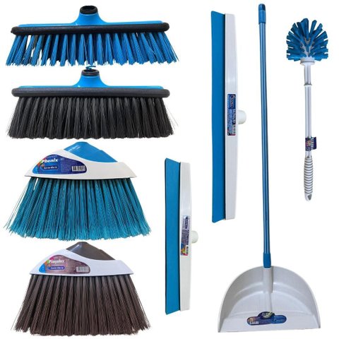 Kit Santa Maria Vassoura Rodo Escovão Lavatina Pa sem Cabo