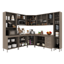 Ver imagem 3 de Armário de Cozinha Modulada Completa Fidelitá Paris 8 Peças 445cm 18 Portas 3 Gavetas com Tampo