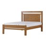 Cama Paris para Casal Imbuia Colchão Flex 128cm ou 138cm Madeira Maciça Pinus - Cavazotto 1079im - 2