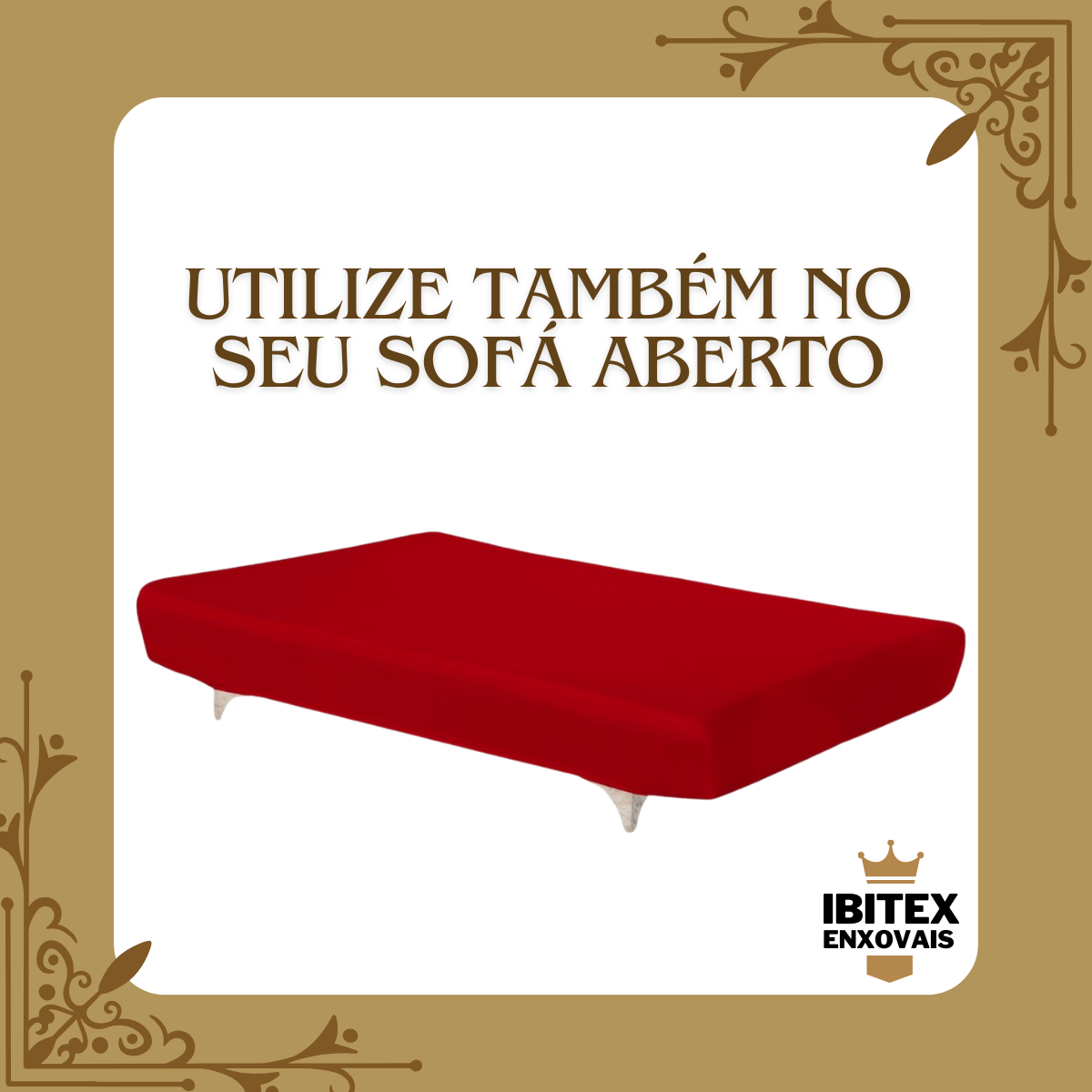 Capa para Sofá sem Braço Modelo Sofá Cama Fundas de Futon Lisa de Malha Gel Premium 2 Lugares de 1,2 - 4