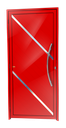 Ver imagem 1 de Porta Alumínio Lambril Duna c/Puxador D.Vermelho 90 Brimak