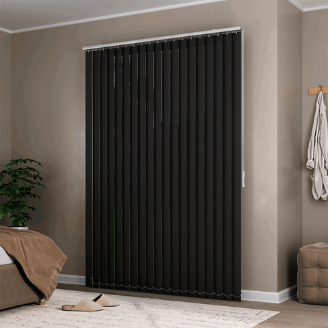 Persiana Vertical em Tecido Blackout Crisdan Largura 1,70 X 2,20 Altura Preto