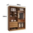 Ver imagem 3 de Closet Solteiro Fenix com 3 Gavetas e 8 Prateleiras Rufato