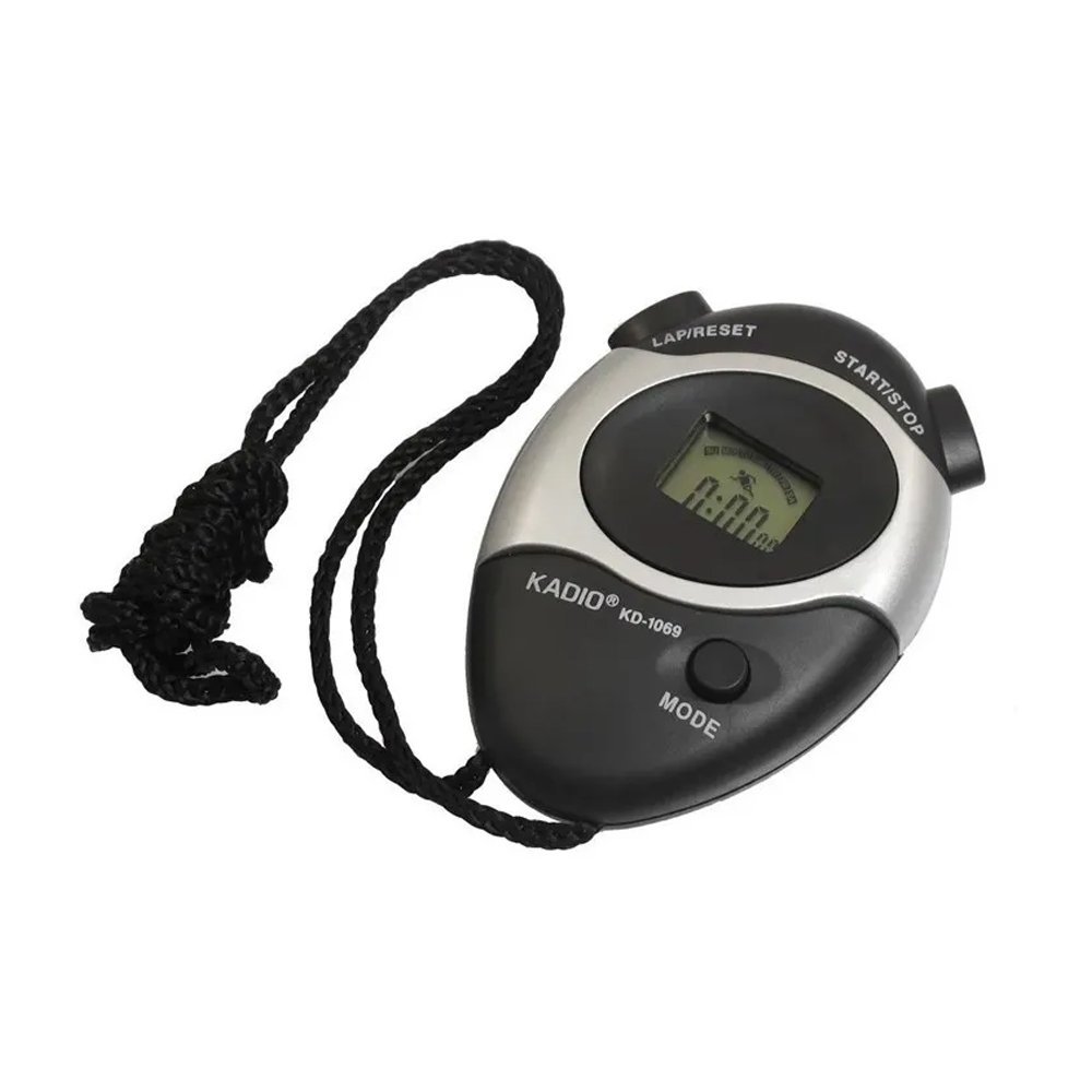 Cronômetro Digital Kadio Para Atletismo Corrida Esporte Cordão Data Hora:Único/Cinza/Unissex - 2
