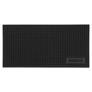 Tapete Escorredor para Bar 30 Cm Borracha Preto Linha Acessórios para Bar e Vinho Brinox Preto