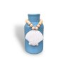 Vaso Decorativo Garrafa Azul Claro com Colar de Concha - 4