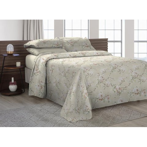 Cobre Leito Solteiro C/ Fronha 2 Peças Tecido Piquet Algodão