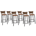 Ver imagem 1 de Kit 6 Bancos para Bancada Cozinha Gourmet Junco Cappuccino Balcão Ilha Banqueta 60cm Itagold