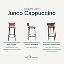Ver imagem 3 de Kit 6 Bancos para Bancada Cozinha Gourmet Junco Cappuccino Balcão Ilha Banqueta 60cm Itagold