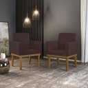 Ver imagem 2 de Kit 5 Poltronas Decorativa Reforçada Oferta - Balaqui Decor Cor:Marrom