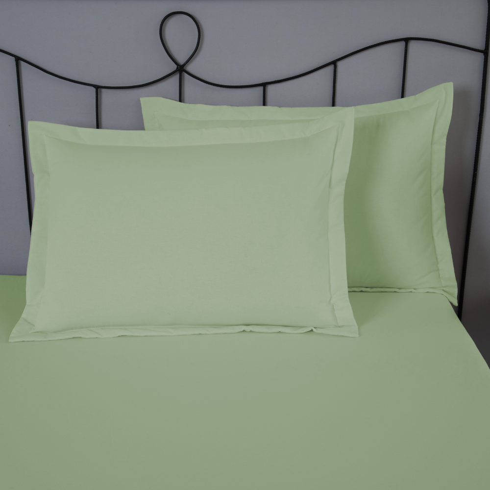 Porta Travesseiro 1 Peça Dia a Dia 70 X 50cm Algodão Percal 140 Fios Verde